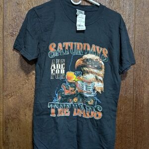 Barstool Sports Men's Black T-shirt Saturdays Dad's Eagle Lawn Tractor Small Nwt